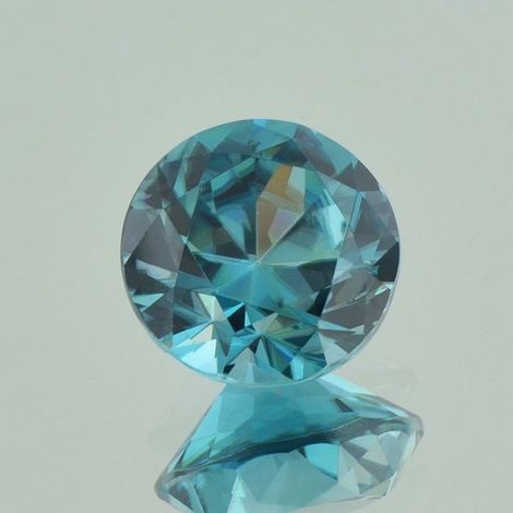 Zirkon rund-brillantiert blau 8,55 ct