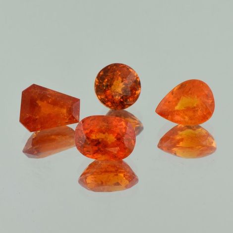 Mandarin-Granat Lot facettiert orange 24,98 ct