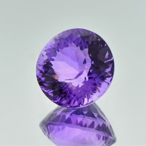 Amethyst round fantasy violet 21.47 ct