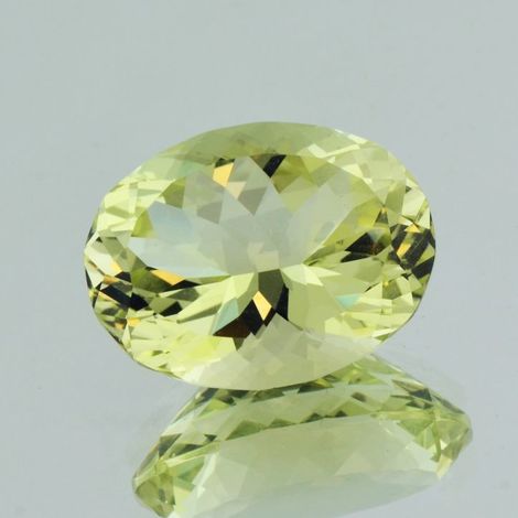 Heliodore oval greenish yellow untreated 24.00 ct