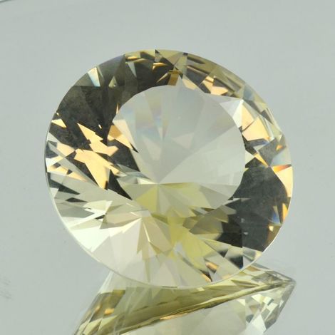 Quartz round grayish light yellow unheated 161.75 ct