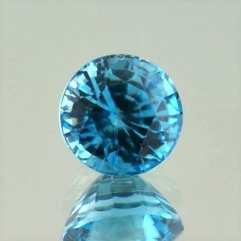 Zirkon rund blau 4,96 ct