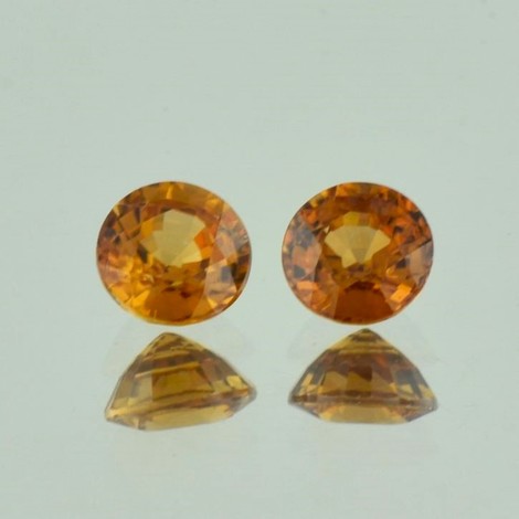 Zirkon Duo rund orangebraun 3,79 ct