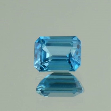 Zircon octagon blue 3.83 ct.