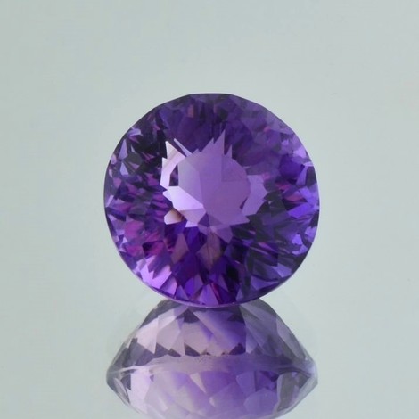 Amethyst round intense violet 11.56 ct