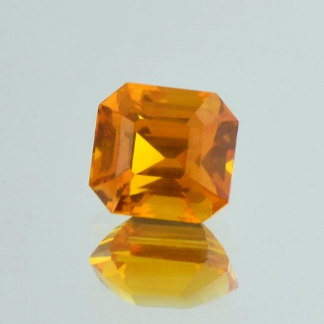 Sapphire octagon yellow orange 3.52 ct