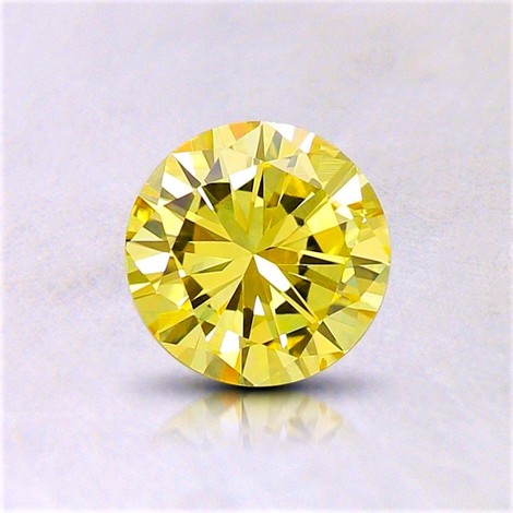 Fancy Diamond round brilliant sehr intense yellow vs1 0.38 ct.