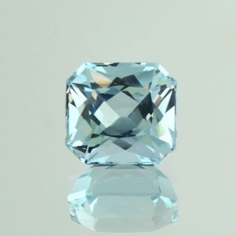 Aquamarin, Achteck-Princess facettiert (6,64 ct.) aus Kenia