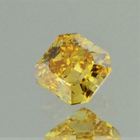 Farbdiamant Radiant intensives Orangegelb VVS2 0,59 ct