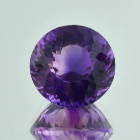 Amethyst round intense violet 29.66 ct