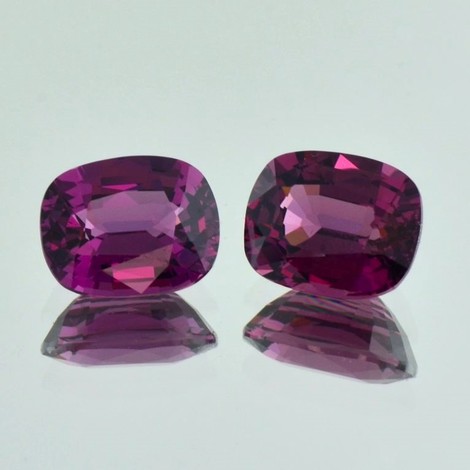 Granat - Rhodolith Duo, Antik facettiert (8,89 ct.) aus Tansania