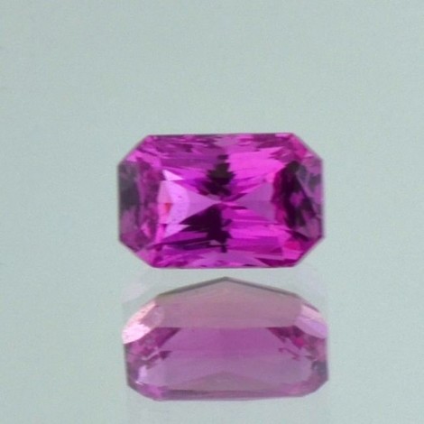 Saphir octagon-princess pink ungebrannt 3,00 ct