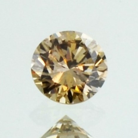 Farbdiamant Brillant gelblich hellbraun 0,26 ct.