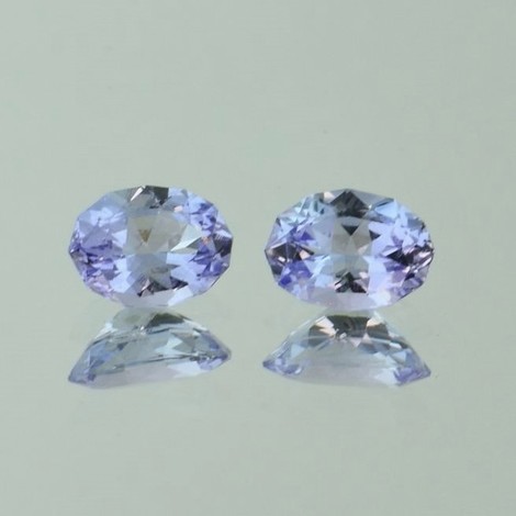 Tansanit Duo, Oval facettiert (2,45 ct.) aus Tansania (Merelani Hills)