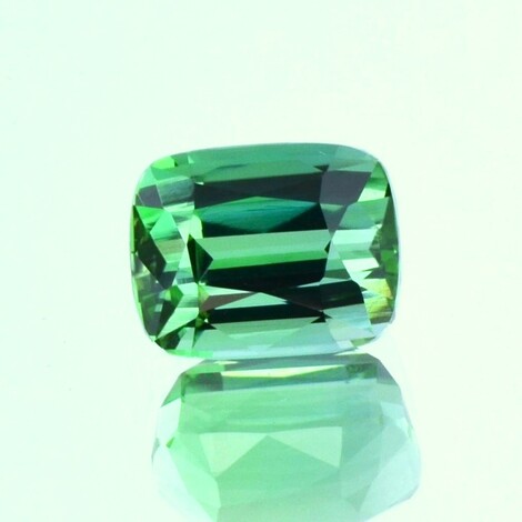 Tourmaline cushion bluish  green 5.03 ct.