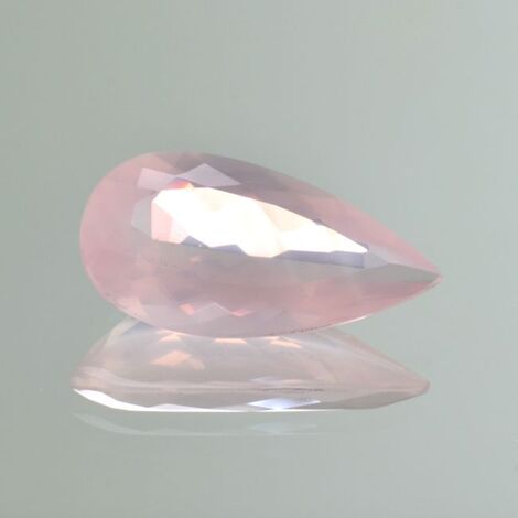 Rosenquarz, Tropfen facettiert (25,15 ct.) aus Brasilien Rosenquarz, Tropfen facettiert (25,15 ct.) aus Brasilien