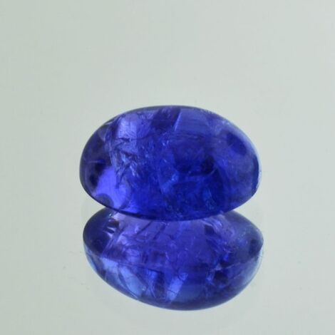 Tansanit, Oval Cabochon (10,89 ct.) aus Tansania (Merelani Hills)