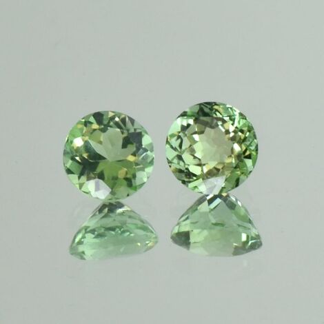 Tourmaline Pair round light green 3.07 ct