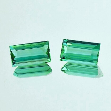 Turmalin Duo, Rechteck facettiert (4,18 ct.) aus Afghanistan