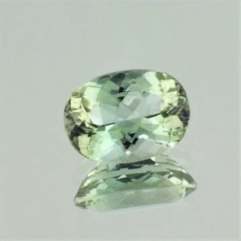 Tourmaline oval greenish 3.89 ct