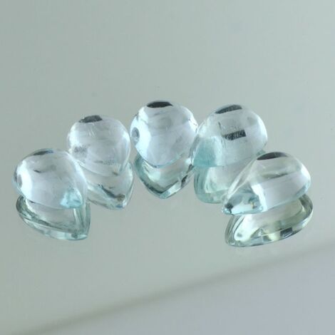 Aquamarin Lot Cabochons Tropfen zartblau 21,95 ct