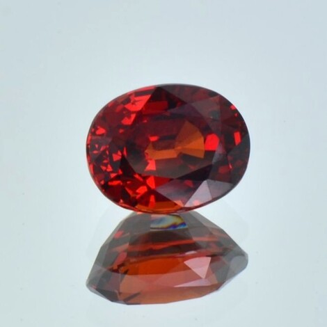 Spessartite Garnet oval orange red 5.53 ct