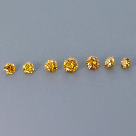 Farbdiamanten Lot Brillanten gelborange 0,97 ct
