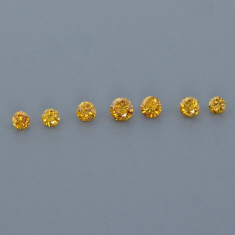 Farbdiamanten Lot Brillanten gelborange 0,97 ct.
