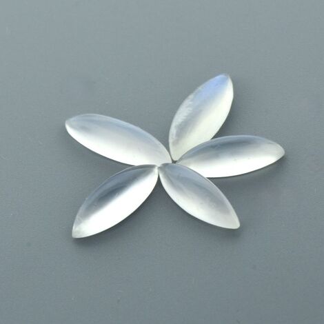 Mondstein Lot Navette Cabochons weiss 11,97 ct