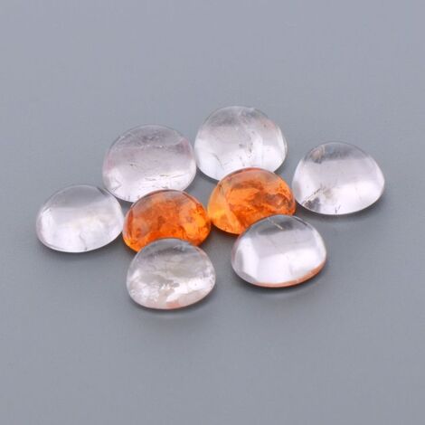 Mandarin-Granat & Morganit Lot Cabochons rund 19,55 ct