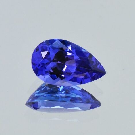 Tansanit, Tropfen facettiert (3,32 ct.) aus Tansania (Merelani Hills)