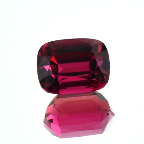 Rubellite Tourmaline cushion purplish red 5.78 ct