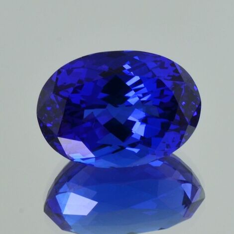 Tansanit oval sehr intensives Blau 19,10 ct