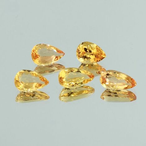Imperial-Topas Lot Tropfen gelborange 6,77 ct