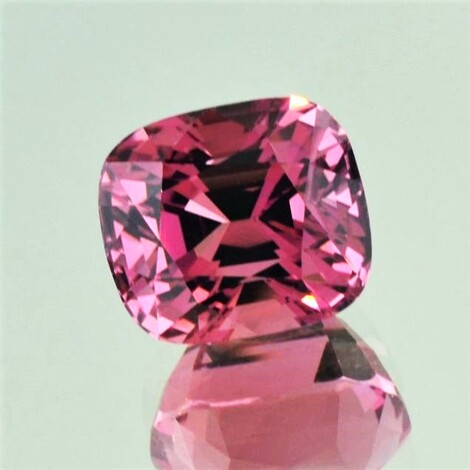 Tourmaline cushion intense pink 12.41 ct