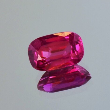 Ruby cushion pinkish red untreated 2.84 ct.