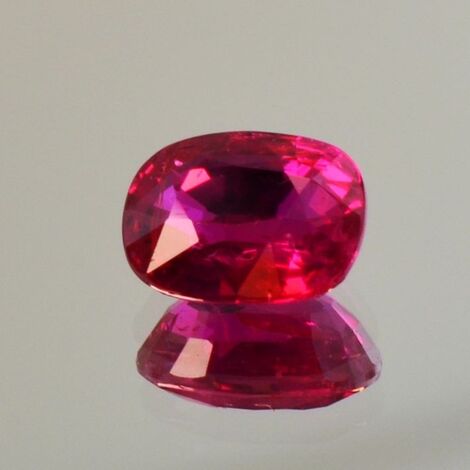 Ruby cushion pinkish red untreated 2.36 ct.