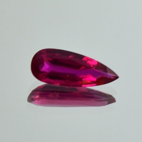 Ruby pear pinkish red unheated 2.05 ct.