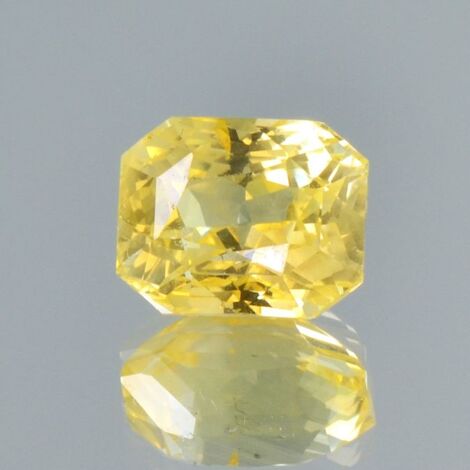 Sapphire octagon yellow untreated 5.99 ct