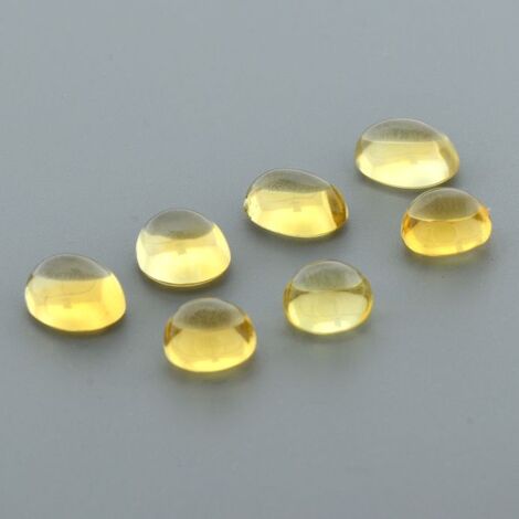Citrin Cabochon Lot oval+rund gelb 17,42 ct