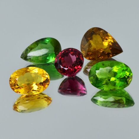 Gemischtes Farbsteine Lot faceted multicolor 37.90 ct