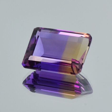 Ametrine octagon violett+gelb 18.98 ct.