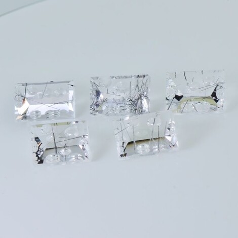 Quarz Lot, Design-Rechtecke facettiert (41,46 ct.) aus Brasilien
