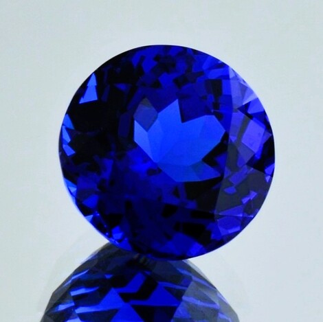 Tansanit rund intensivblau 23,58 ct