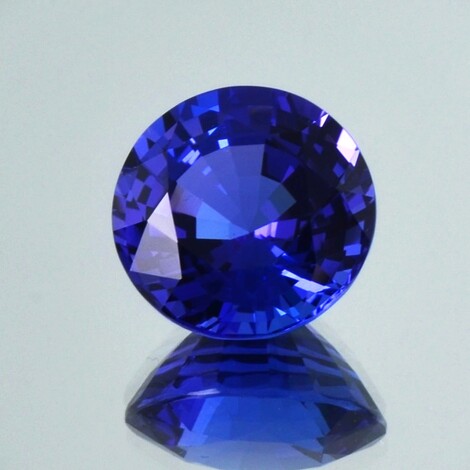 Tansanit rund intensives Blau 13,93 ct