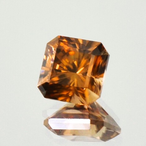Zirkon Design-Octagon orangebraun 3,78 ct