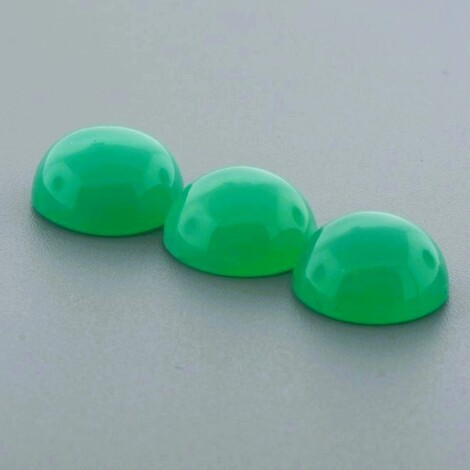 Chrysopras Trio, Rund Cabochon (ca. 21,5 ct.) aus Australien