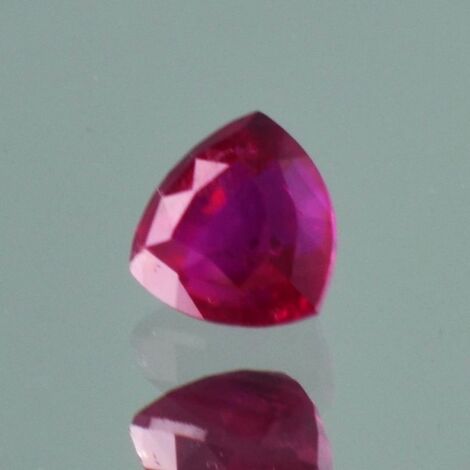 Ruby trillion pinkish red unheated 1.06 ct