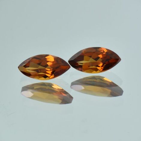 Zirkon Duo Navette orangebraun 5,85 ct.