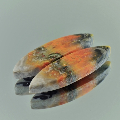 Achat Duo, Navette (42,62 ct.) aus Indien Achat Duo, Navette (42,62 ct.) aus Indien